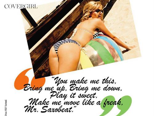 Alexandra Stan in a bikini - ass