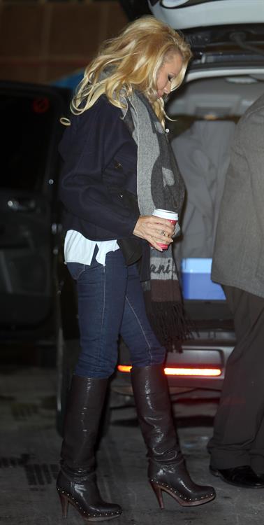 Pamela Anderson At ITV Studios in London 03.01.13 