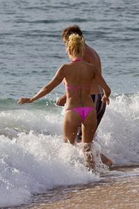 Pamela Anderson Wearing bikini on the beach in Hawaii - August 8, 2013 